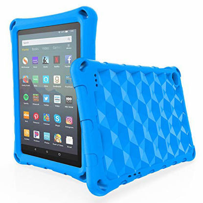 Picture of Fire 7 Tablet Case for Kids, OQDDQO 2019 New Kindle Fire 7 Case, Extra Thick Protective Layer Double-Layer Shockproof in Four Corners Compatible with 9/7/5th Generation 2019/2017/2015 Release (Blue)