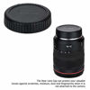 Picture of 2 Pack RF Mount Body Cap Cover & Rear Lens Cap for Canon EOS R R5 R6 RP Full Frame Mirrorless Camera and RF Mount Mirrorless Lenses,with 2 Extra Hot Shoe Covers to Protector The Camera Hot Shoe