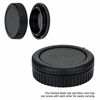 Picture of 2 Pack RF Mount Body Cap Cover & Rear Lens Cap for Canon EOS R R5 R6 RP Full Frame Mirrorless Camera and RF Mount Mirrorless Lenses,with 2 Extra Hot Shoe Covers to Protector The Camera Hot Shoe