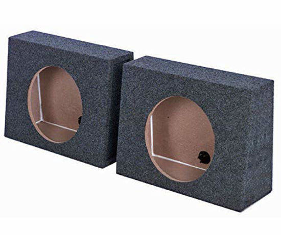 Picture of QPower QTW10 Single 10" Sealed Car Audio Subwoofer Sub Box Enclosures (2 Pack)