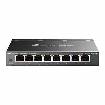 Picture of TP-Link 8 Port Gigabit Switch | Easy Smart Managed | Plug & Play | Limited Lifetime Protection | Desktop/Wall-Mount | Sturdy Metal w/ Shielded Ports | Support QoS, Vlan, IGMP and LAG (TL-SG108E)