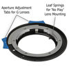 Picture of Fotodiox Pro Lens Mount Adapter - Nikon Nikkor F Mount G-Type D/SLR Lens to Canon EOS (EF, EF-S) Mount SLR Camera Body with Built-In Aperture Control Dial