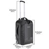 Picture of Neewer 2-in-1 Convertible Wheeled Camera Backpack Luggage Trolley Case with Double Bar, Anti-shock Detachable Padded Compartment for SLR/DSLR Cameras, Tripod, Lens and Other Accessories (Black/Grey)