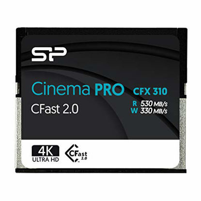 Picture of Silicon Power 256GB CFast2.0 CinemaPro CFX310 Memory Card, 3500X and up to 530MB/s Read, MLC, for Blackmagic URSA Mini, Canon XC10/1D X Mark II and More