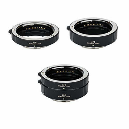 Picture of JJC RF Mount Auto Focus Macro Extension Tube Set for Canon EOS R R5 R6 RP Full Frame Mirrorless Camera and Canon RF Mount Lenses, Great Tool for Macro Photography