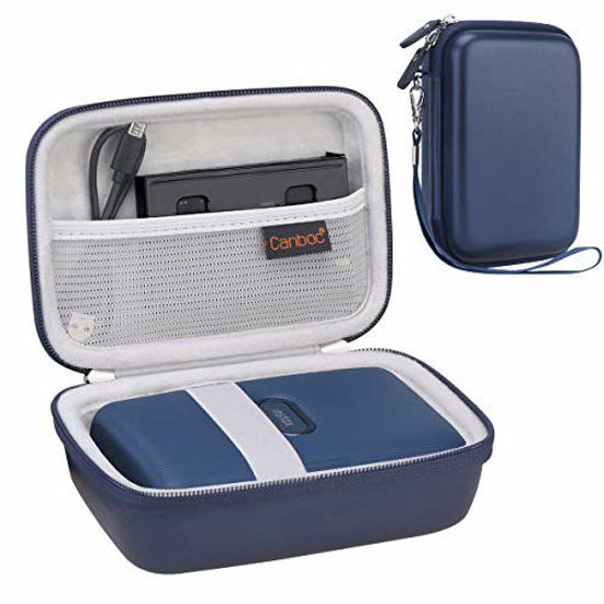 Picture of Canboc Carrying Case for Fujifilm Instax Mini Link Smartphone Printer, INSTAX Share SP-2 Mobile Printer, Mesh Pocket fits Fujifilm Instax Mini Instant Film, Cable, Travel Protective Cases, Dark Denim