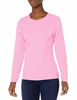 Picture of Hanes Women's Long Sleeve Tee, Pink Swish, Small