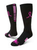 Picture of Red Lion Ribbon Legend 2 Breast Cancer Socks ( Black / Pale Pink - Medium )