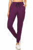 Picture of Leggings Depot JGA128-PURPLE-S Solid Jogger Track Pants w/Pockets, Small