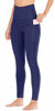 Picture of Ewedoos Women's Yoga Pants with Pockets - Leggings with Pockets, High Waist Tummy Control Non See-Through Workout Pants (EW320 Navy, Medium)