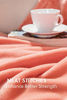 Picture of Bedsure Fleece Blanket Twin Size Coral Lightweight Twin Blanket Super Soft Cozy Microfiber Blanket