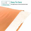 Picture of NTBAY Standard Pillowcases Set of 2, 100% Brushed Microfiber, Soft and Cozy, Wrinkle, Fade, Stain Resistant with Envelope Closure, 20 x 26 Inches, Pale Orange