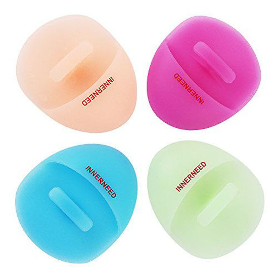 Picture of Super Soft Silicone Face Cleanser and Massager Brush Manual Facial Cleansing Brush Handheld Mat Scrubber For Sensitive, Delicate, Dry Skin (Pack of 4)