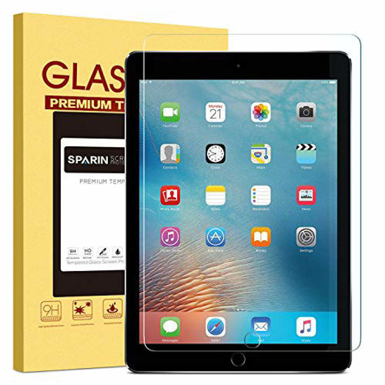 Picture of SPARIN Screen Protector Compatible with iPad 6th Generation 9.7 inch, Tempered Glass Compatible with iPad 9.7