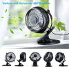 Picture of KEYNICE USB Desk Fan, 4 Inch Table Fans, Mini Clip on Fan, Portable Cooling Fan with 2 Speed, USB Powered Stroller Fan, 360° Rotate USB Fan, Personal Quiet Electric Fan for Home Office Camping- Black