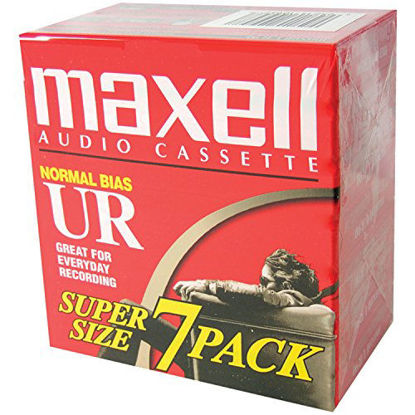 Picture of Maxell 108575 Optimally Designed for Voice Recording Brick Packs with Low Noise Surface - 90 Minute Audio Cassettes, 7 Tapes Per Pack