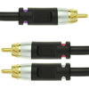 Picture of Mediabridge Ultra Series RCA Y-Adapter (15 Feet) - 1-Male to 2-Male for Digital Audio or Subwoofer - Dual Shielded with RCA to RCA Gold-Plated Connectors - Black - (Part# CYA-1M2M-15B)