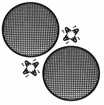 Picture of Universal 15 Inch (15") Subwoofer Speaker Metal Waffle Cover Guard Grill Pack of 2 (Pair)