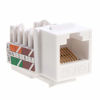 Picture of Cat5e Ethernet RJ-45 Keystone Jack Cat5 Punch-Down Network White - Choose a Pack of 5/10/20/30/50 (10)