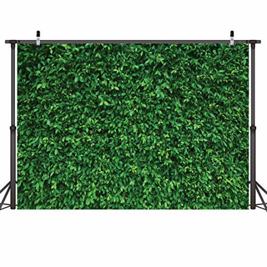 Picture of LYWYGG 7x5FT Green Leaves Photography Backdrops Mmicrofiber Nature Backdrop Birthday Background for Birthday Party Seamless Photo Booth Prop Backdrop CP-87