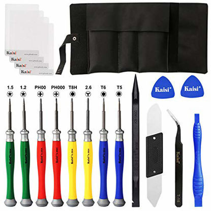 Picture of Kaisi 18 in 1 Professional MacBook Repair Tool Kit Precision MacBook Screwdriver Set, Pentalobe Screwdriver, Tri Wing, Torx and Phillips Screwdriver for MacBook Pro & MacBook Air with Retina Display