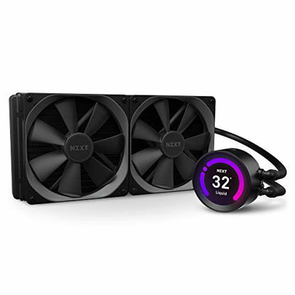 Picture of NZXT Kraken Z63 280mm - RL-KRZ63-01 - AIO RGB CPU Liquid Cooler - Customizable LCD Display - Improved Pump - Powered by CAM V4 - RGB Connector - Aer P 140mm Radiator Fans (2 Included)