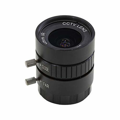 Picture of Arducam Lens for Raspberry Pi HQ Camera, Wide Angle CS-Mount Lens, 6mm Focal Length with Manual Focus and Adjustable Aperture