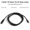 Picture of Pasow FireWire Cable 9 Pin to 4 Pin IEEE 1394 Firewire 800/400 Cable 6 Feet