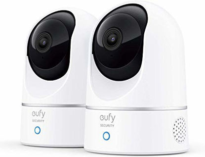 Picture of eufy Security, 2K Indoor Cam Pan & Tilt 2-Cam Kit, Plug-in Security Indoor Camera with Wi-Fi, IP Camera, Human & Pet AI, Voice Assistant Compatibility, Motion Tracking, HomeBase Not Required.