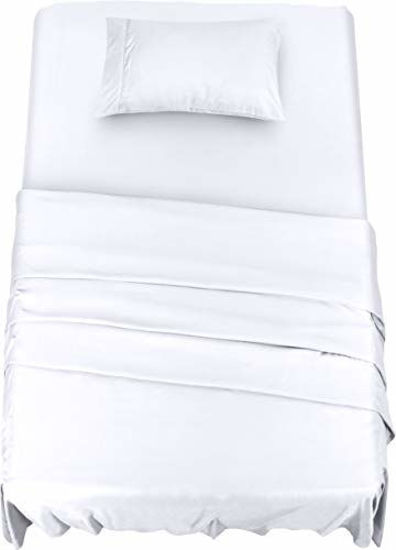 Picture of Utopia Bedding Bed Sheet Set - 3 Piece Twin Bedding - Soft Brushed Microfiber Fabric - Shrinkage & Fade Resistant - Easy Care (Twin, White)