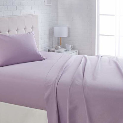 Picture of Amazon Basics Microfiber Sheet Set, Twin, Frosted Lavender