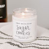 Picture of Sweet Water Decor Sugar Cookies Candle | Buttercream Frosting and Vanilla Winter Holiday Scented Soy Wax Candle for Home | 9oz Clear Glass Jar, 40 Hour Burn Time, Made in the USA