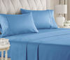 Picture of King Size Sheet Set - 4 Piece - Hotel Luxury Bed Sheets - Extra Soft - Deep Pockets - Easy Fit - Breathable & Cooling Sheets - Wrinkle Free - Comfy - Denim Blue Bed Sheets - Kings Sheets - 4 PC