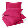 Picture of Nestl Duvet Cover 3 Piece Set - Ultra Soft Double Brushed Microfiber Hotel Collection - Comforter Cover with Button Closure and 2 Pillow Shams, Magenta - California King 98"x104"