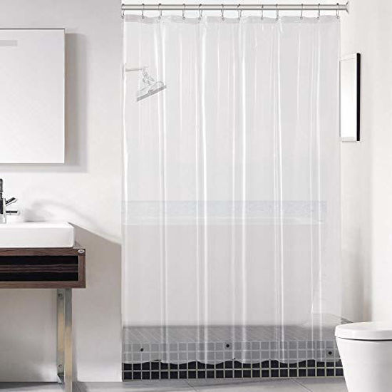 Picture of downluxe Set of 2 Clear Shower Curtain Liner 72x72 - PEVA 3 Gauge Light Weight,Waterproof,Odorless with Rust-Resistant Grommets Holes