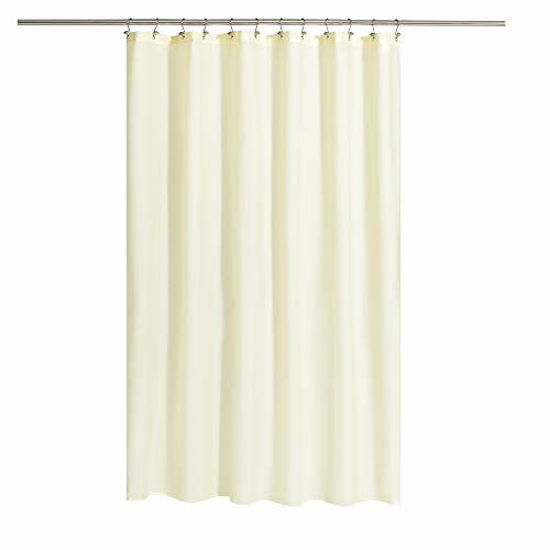 Picture of Fabric Shower Curtain or Liner with Magnets - Hotel Quality, Machine Washable, Water Repellent - Sand, 72x72