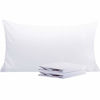 Picture of NTBAY King Pillowcases Set of 2, 100% Brushed Microfiber, Soft and Cozy, Wrinkle, Fade, Stain Resistant with Envelope Closure, 20 x 40 Inches, White