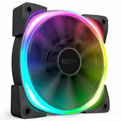 Picture of NZXT AER RGB 2 - HF-28120-B1 - 120mm - Advanced Lighting Customizations - Winglet Tips - Fluid Dynamic Bearing - LED RGB PWM Fan for Hue 2 - Single (HUE2 Lighting Controller Not Included)