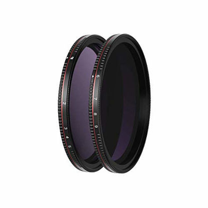 Picture of Freewell 82mm Threaded Hard Stop Variable ND Filter All Day 2 to 5 Stop & 6 to 9 Stop - 2Pack