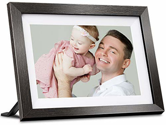 Picture of BIHIWOIA Digital Picture Frame WiFi 10.1 Inch Digital Photo Frame with IPS Touch Screen HD Display, 16GB Storage, Auto-Rotate, Share Photos & Videos via Frameo AppBlack