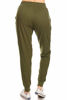 Picture of Leggings Depot JGA128-OLIVE-L Solid Jogger Track Pants w/Pockets, Large