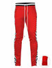 Picture of SCREENSHOTBRAND-P11854 Mens Hip Hop Premium Slim Fit Track Pants - Athletic Jogger Bottom with Side Checker Taping-Red-XLarge