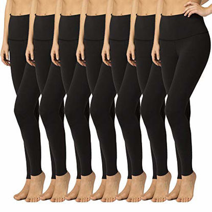 Picture of High Waisted Leggings for Women - Soft Athletic Tummy Control Pants for Running Cycling Yoga Workout - Reg & Plus Size