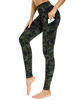 Picture of THE GYM PEOPLE Thick High Waist Yoga Pants with Pockets, Tummy Control Workout Running Yoga Leggings for Women (X-Large, Army Green Camo)