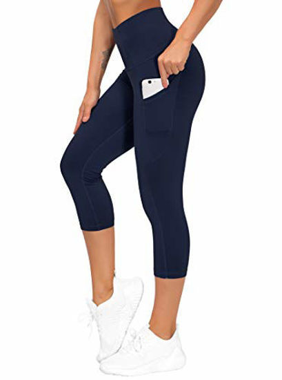 leggings for women with pockets : High Waist Yoga Pants with Pockets for  Women Capris Workout