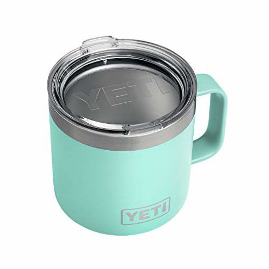 Picture of YETI Rambler 14 oz Stainless Steel Vacuum Insulated Mug with Lid, Seafoam