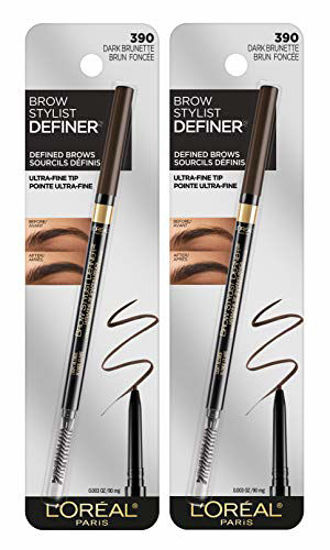 GetUSCart- L'Oreal Paris Makeup Brow Stylist Definer Waterproof Eyebrow  Pencil, Ultra-Fine Mechanical Pencil, Draws Tiny Brow Hairs & Fills in  Sparse Areas & Gaps, Dark Brunette, 0.11 Ounce (Pack of 2)