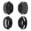 Picture of SIOTI Camera Standard Hollow Vented Metal Lens Hood with Cleaning Cloth and Lens Cap Compatible with Leica/Fuji/Nikon/Canon/Samsung Standard Thread Lens