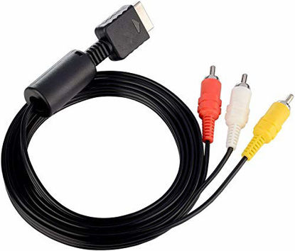 Picture of PS2 PS3 AV Cable, AV to RCA Cable Cord for Playstation 2 3 /PS2/PSX/PS3 Slim (6FT)