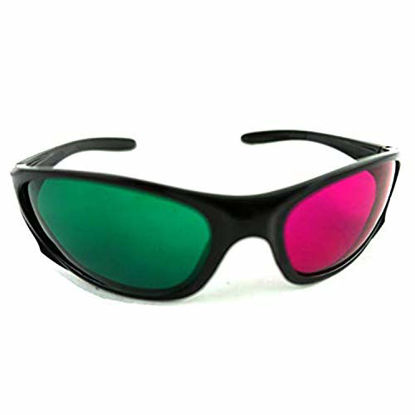 Picture of Morthome 3D Glasses for Movies 3D Print Magazines TV Anaglyph Photos (Magenta/Green)